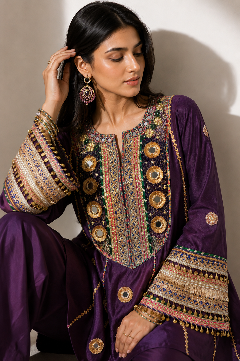 Sheeshmahal Purple Set