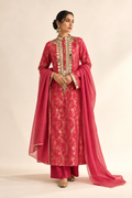 Gulabi Sheeshmahal Banarasi Set