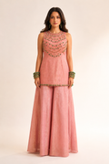 Rosé Emerald Tissue Sharara Set