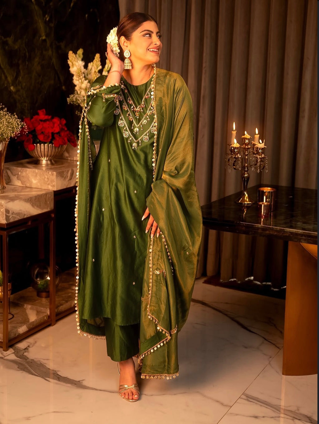 Zaria Emerald Kurta Set