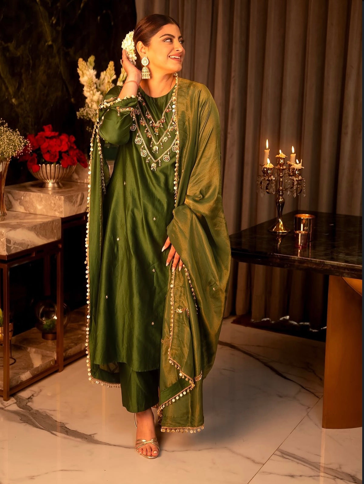 Zaria Emerald Kurta Set