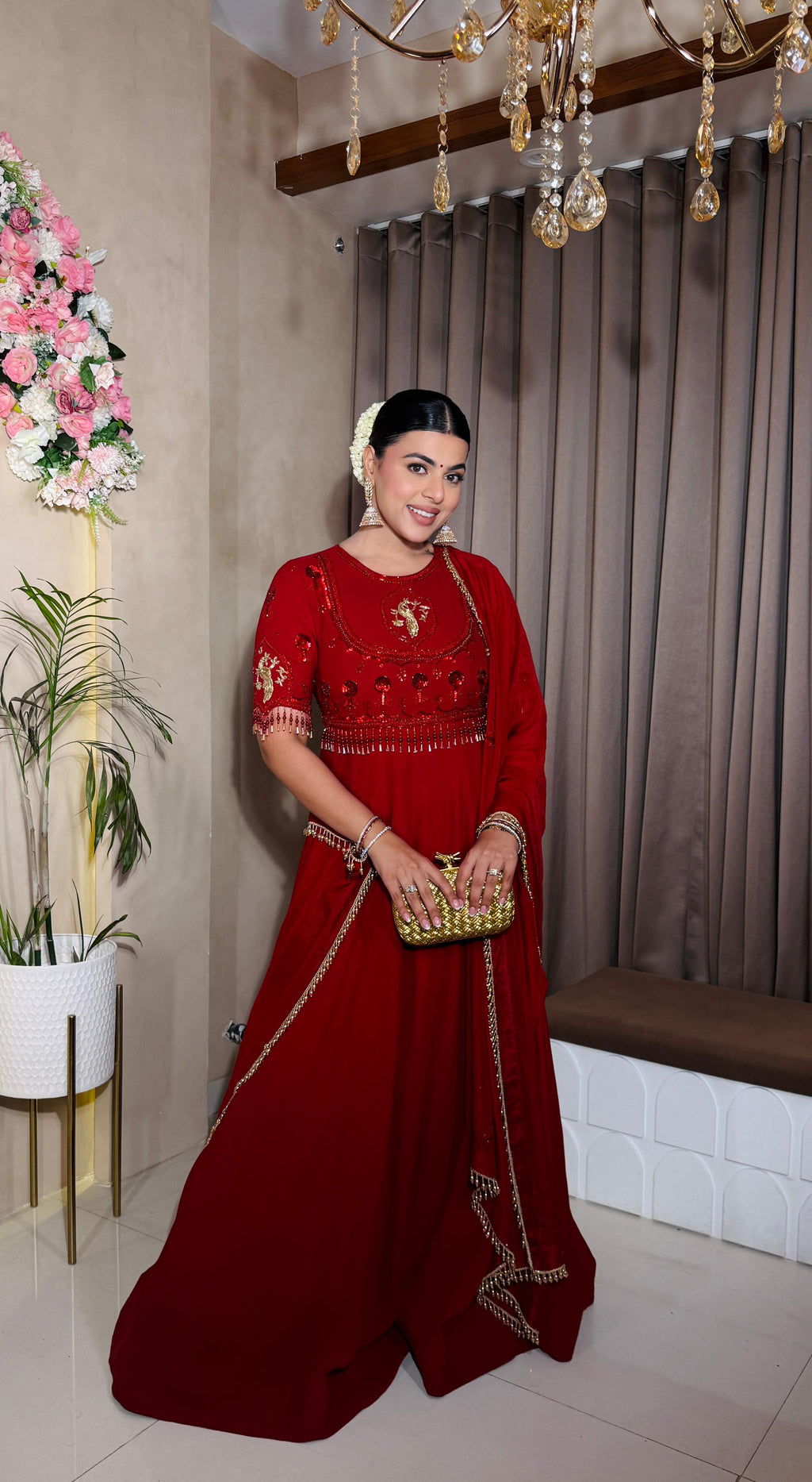 Scarlet Noor Anarkali Set